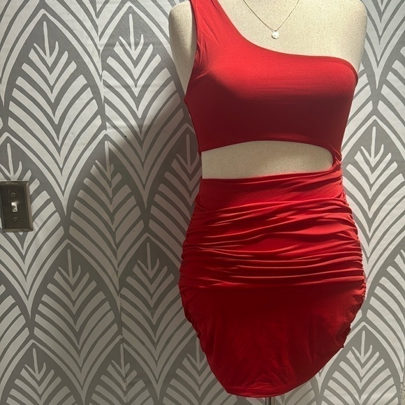 NWOT SHEIN cut out red dress - Picture 1 of 6